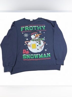 'Frothy the Snowman' Ugly Christmas Sweater size L